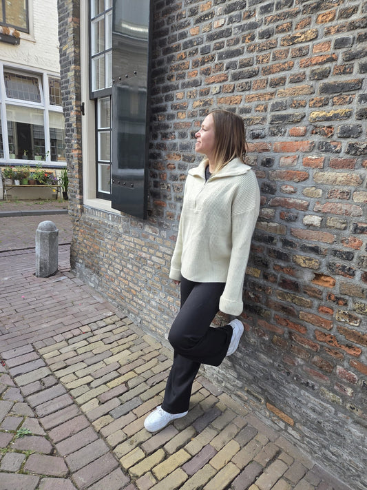 Basic knit trui wit