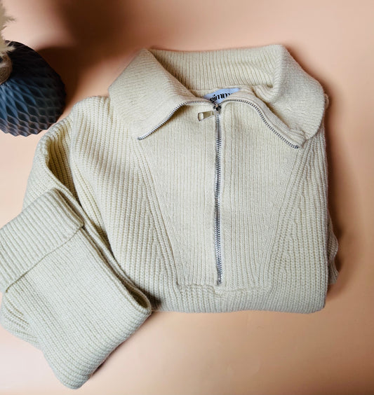 Basic knit trui wit